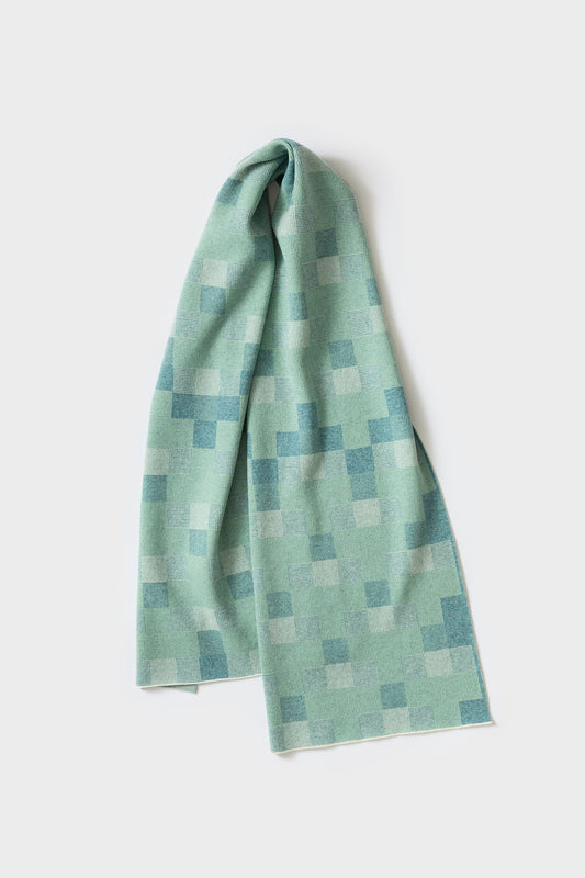 Scarf "Faro" - North Sea + Eggshell