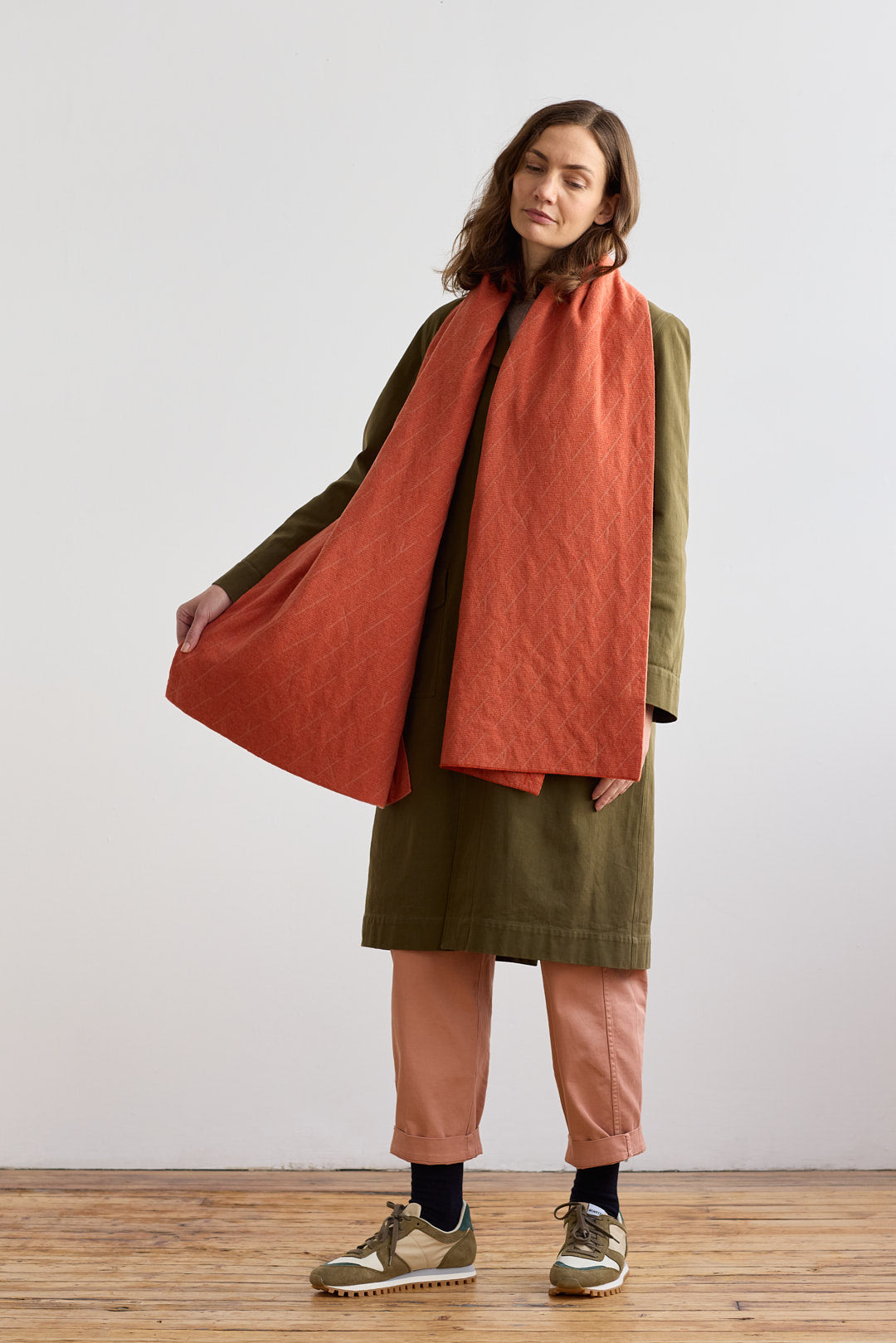 Scarf "Forest" - Rust & Rosehip