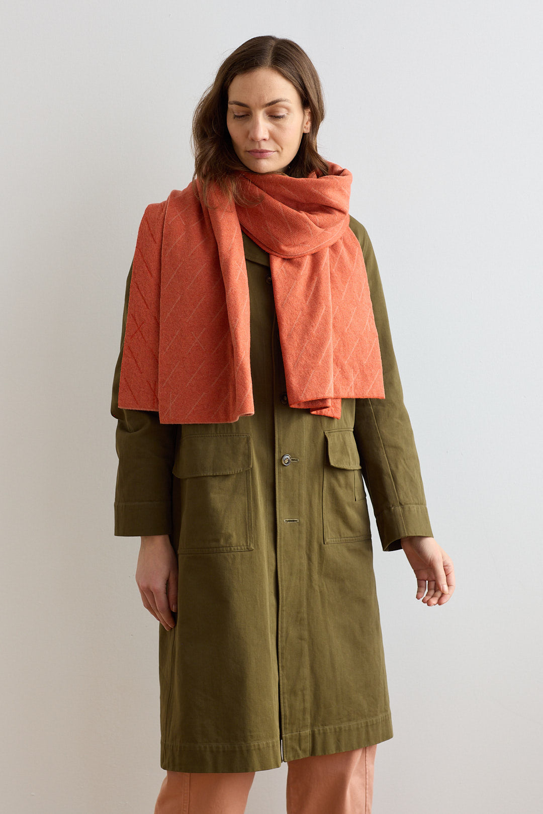 Scarf "Forest" - Rust & Rosehip