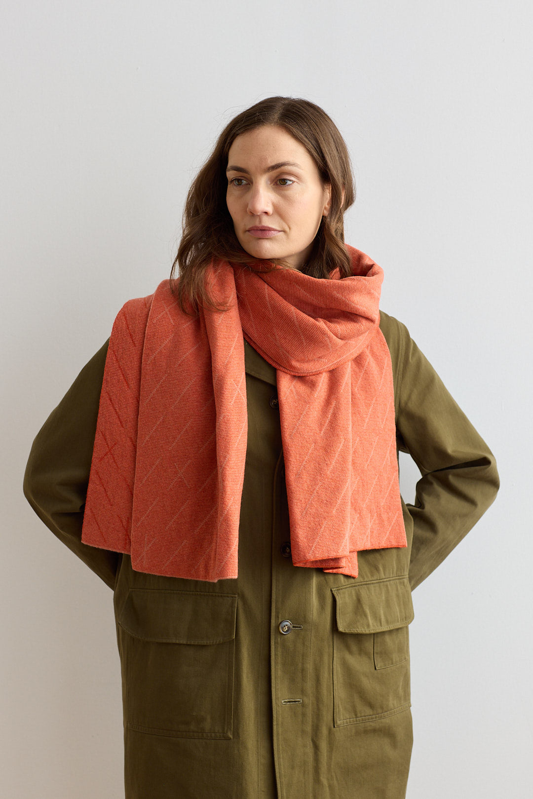 Scarf "Forest" - Rust & Rosehip