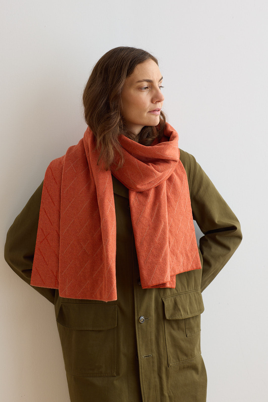 Scarf "Forest" - Rust & Rosehip