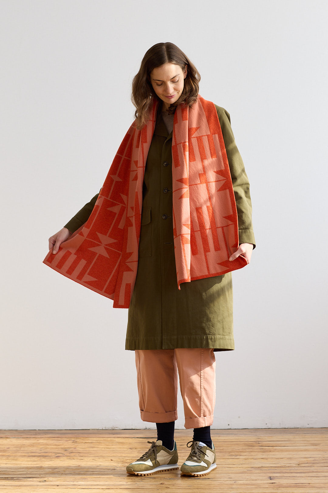 Scarf "Keel" - Rust & Rosehip