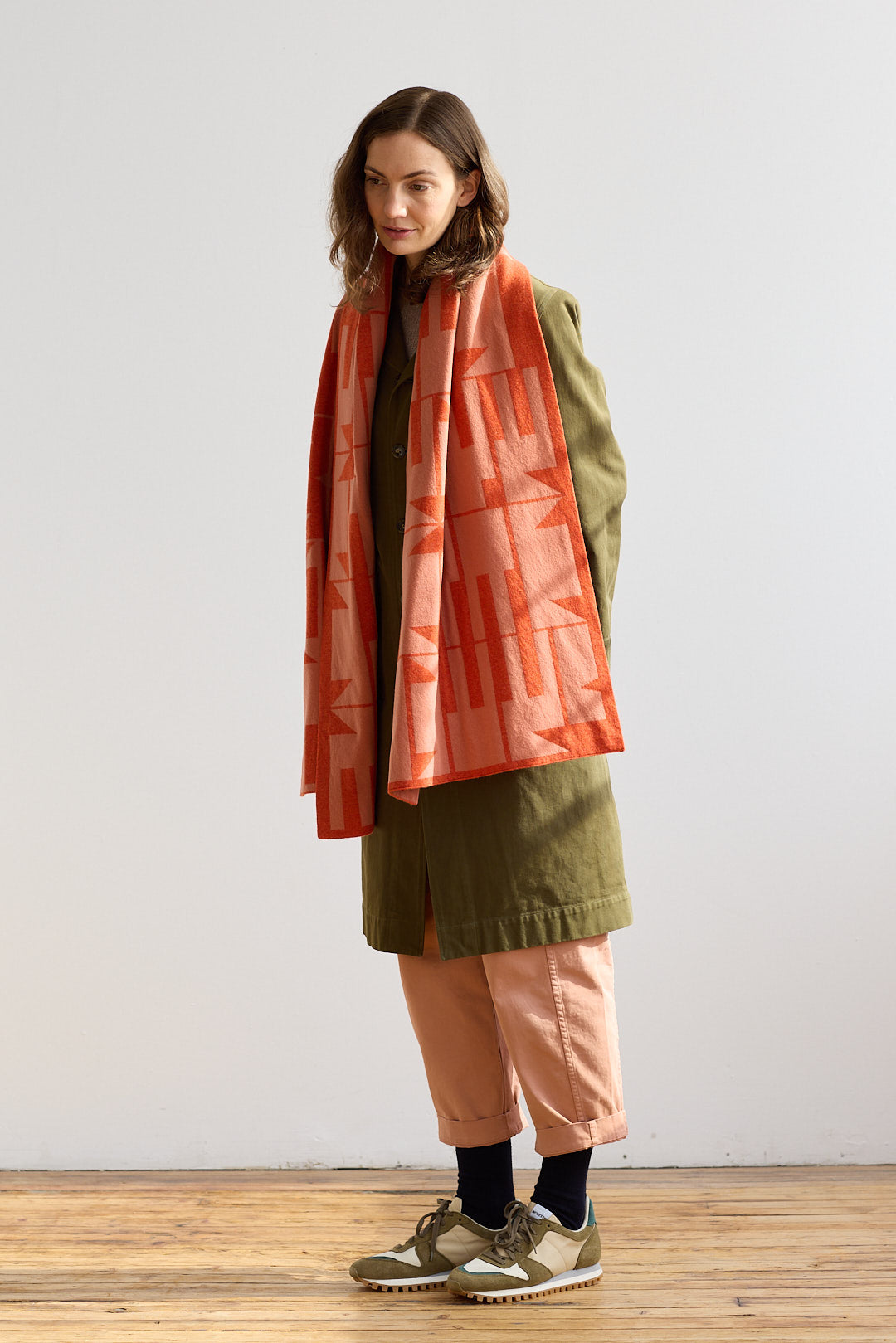 Scarf "Keel" - Rust & Rosehip