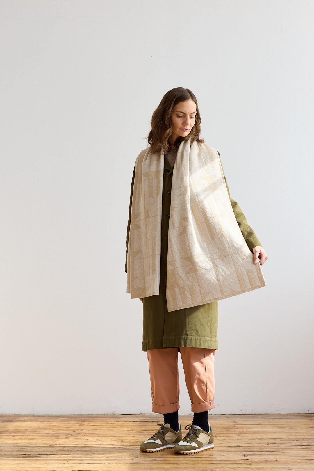 Scarf "Keel" - Oatmeal & Swansdown