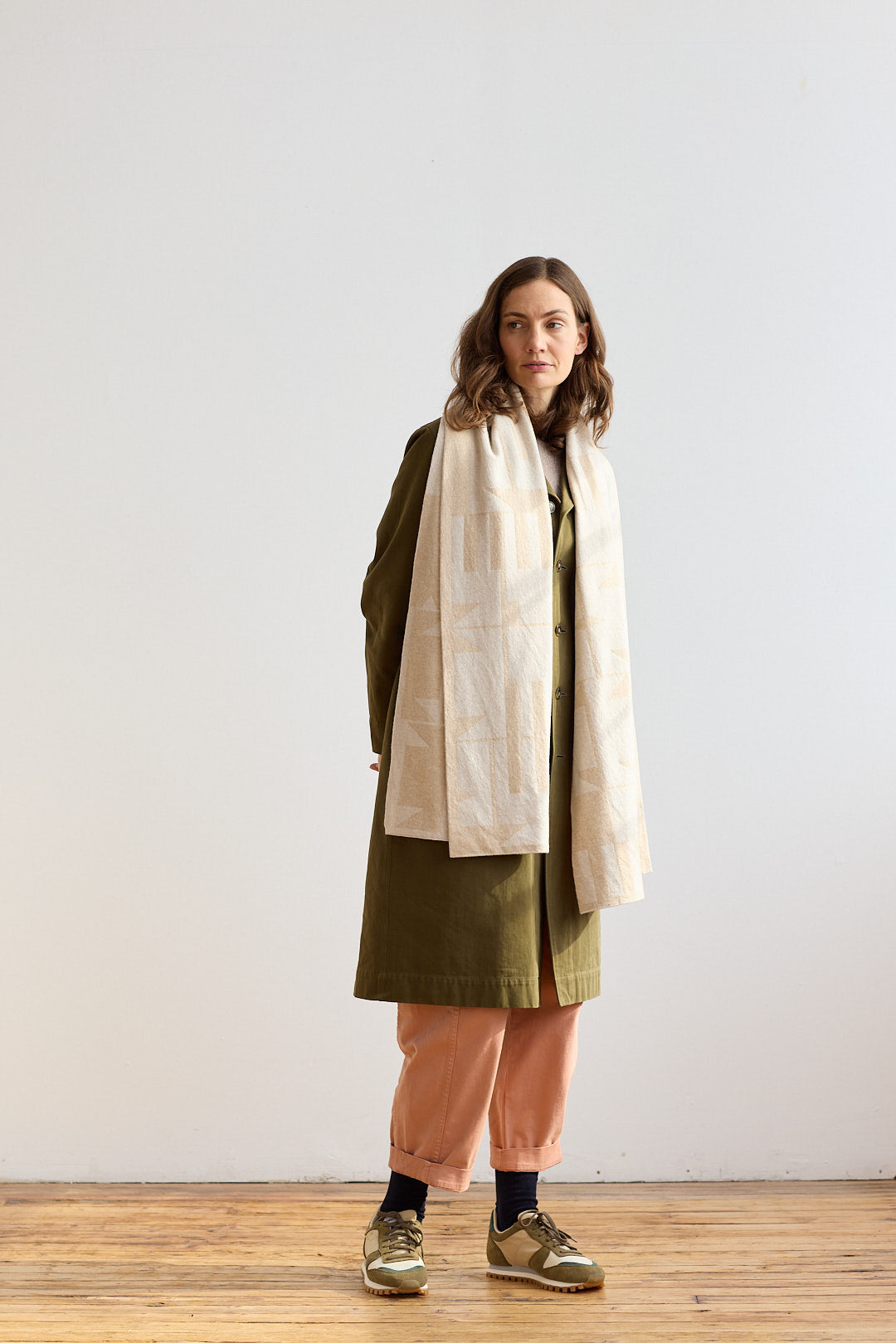 Scarf "Keel" - Oatmeal & Swansdown