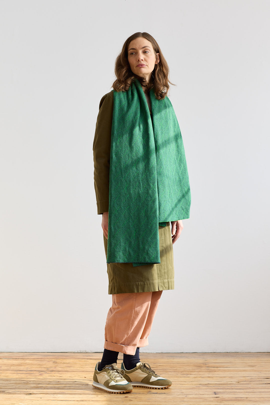 Scarf "Forest" - Oxide Green & Ink