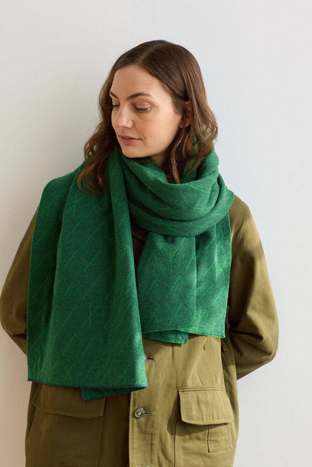 Scarf "Forest" - Oxide Green & Ink