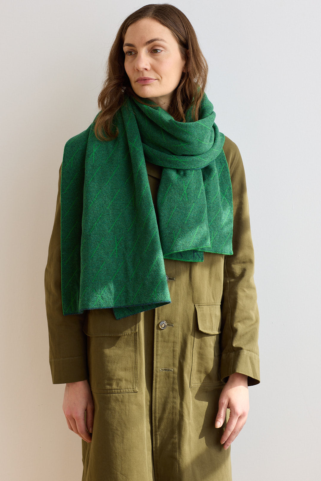 Scarf "Forest" - Oxide Green & Ink