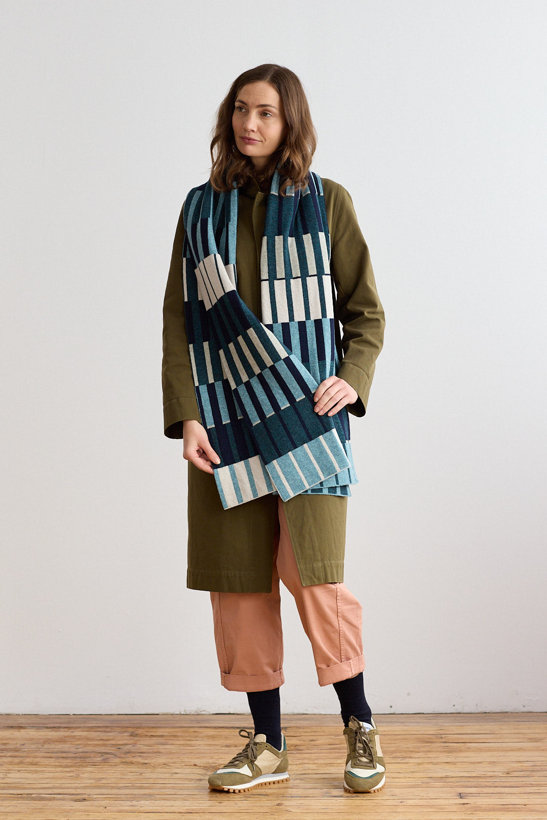 Scarf "Harbour" - Navy & Ink