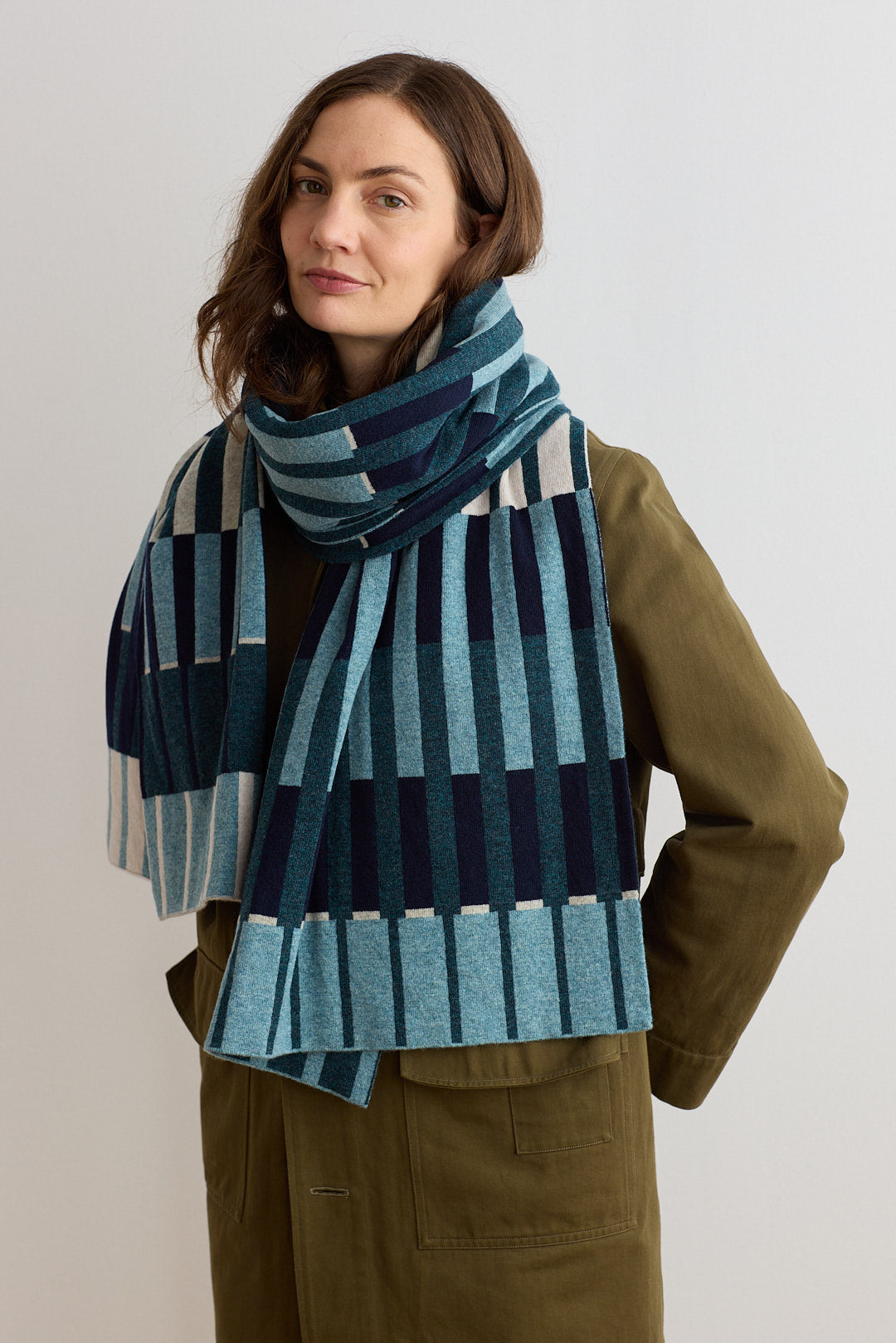 Scarf "Harbour" - Navy & Ink
