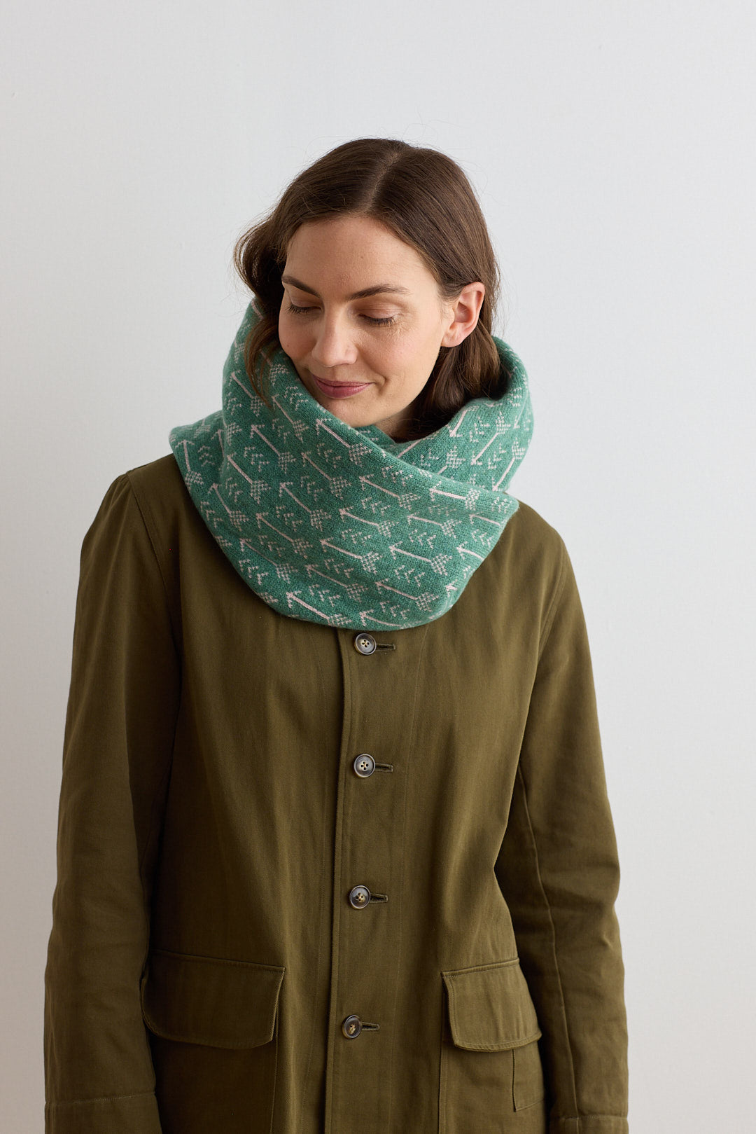 Circle Scarf "Arrow" - Willow & Seashell