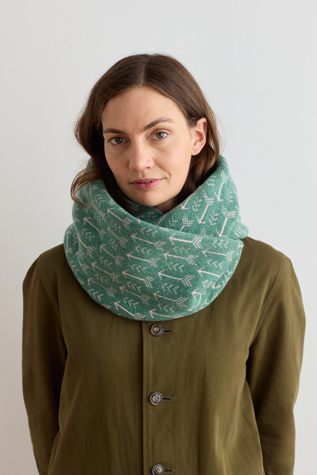 Circle Scarf "Arrow" - Willow & Seashell