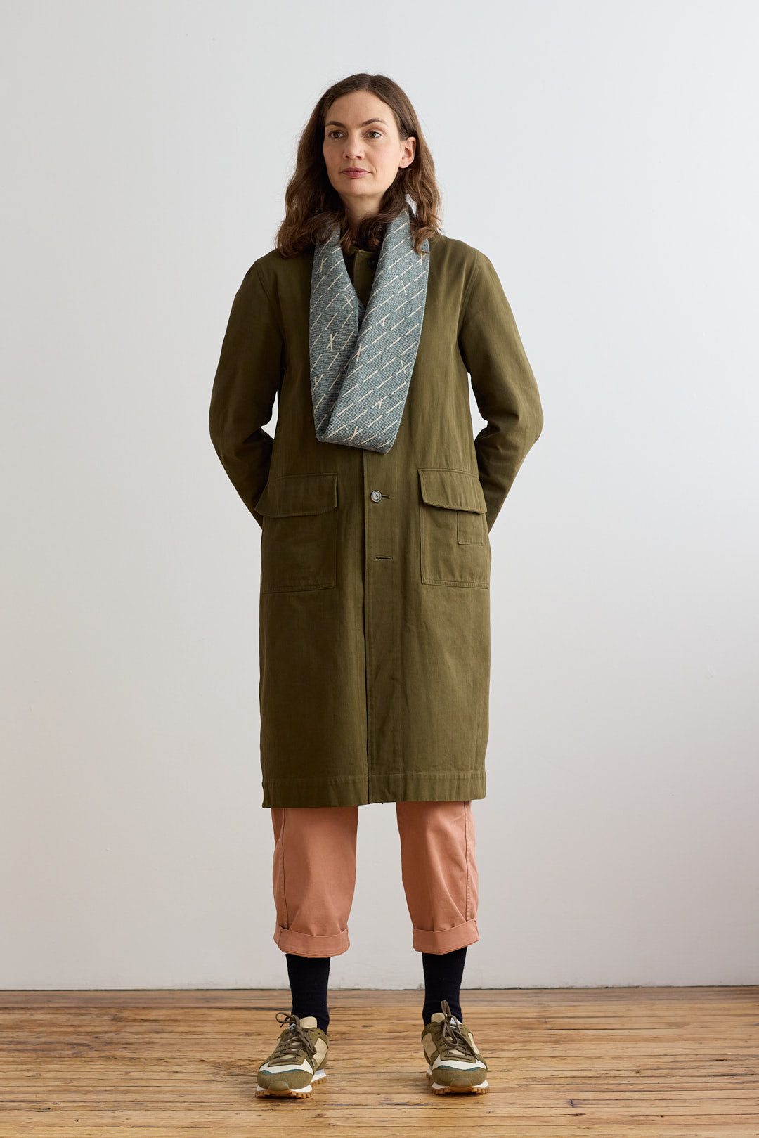 Circle Scarf "Forest" - Ink & Oatmeal