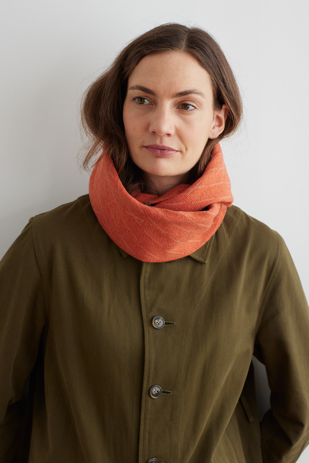 Circle Scarf "Forest" - Rust & Rosehip