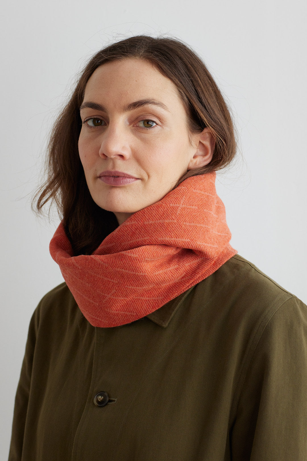 Circle Scarf "Forest" - Rust & Rosehip