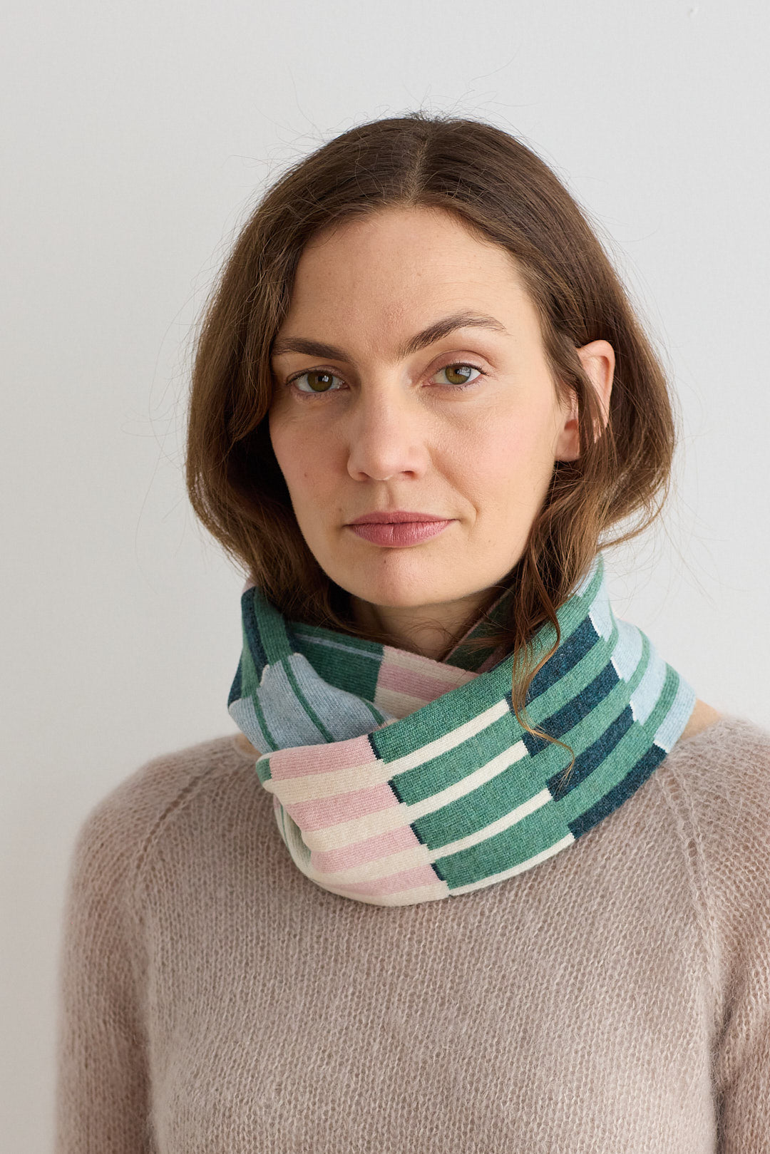 Circle Scarf "Harbour" - Willow & Seashell
