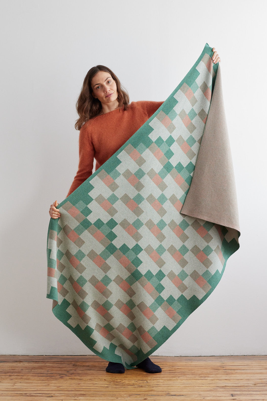Blanket "Faro" - Willow & Rosehip