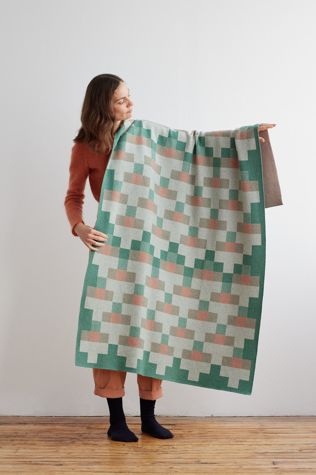 Blanket "Faro" - Willow & Rosehip