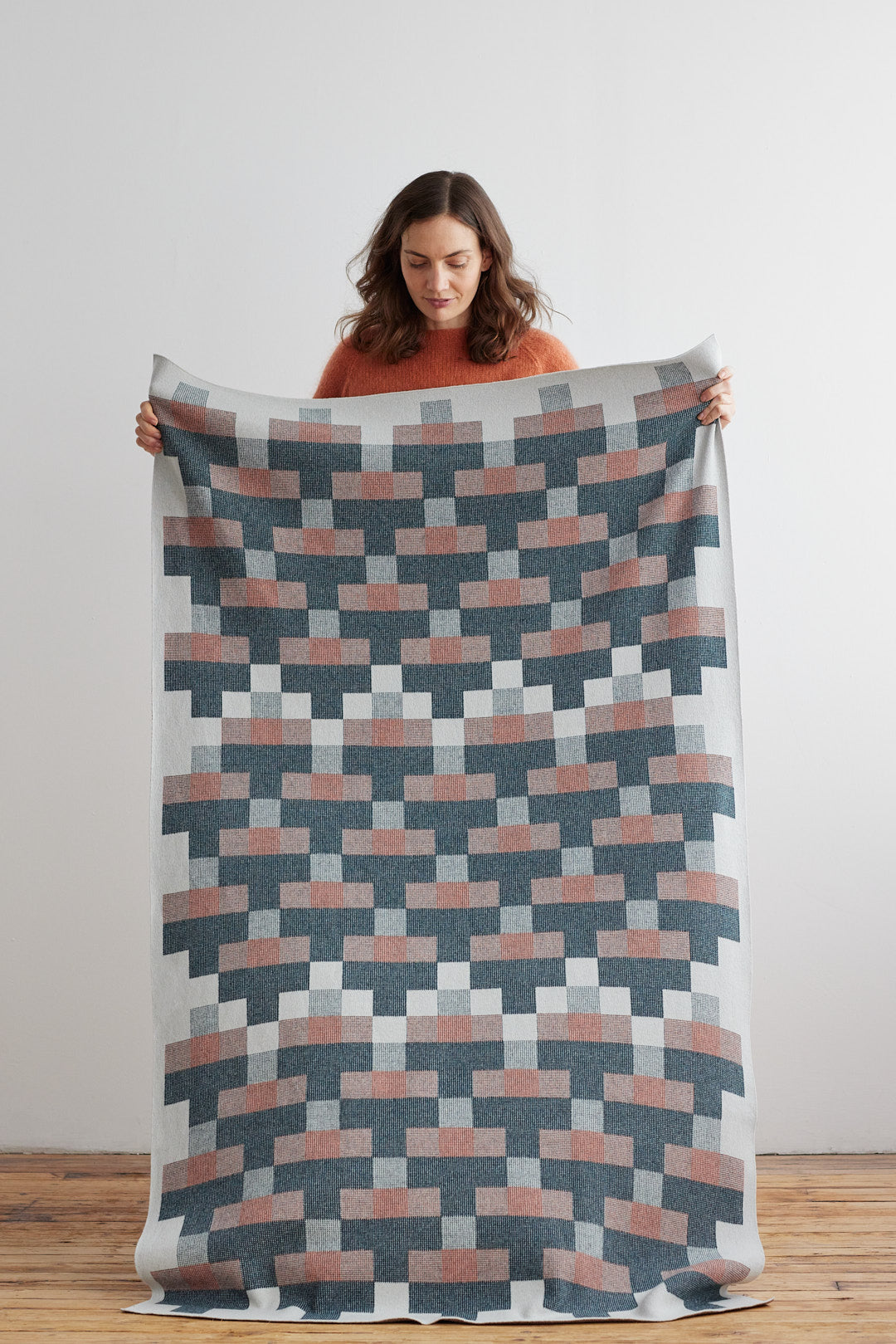 Blanket "Faro" - Ink & Rosehip