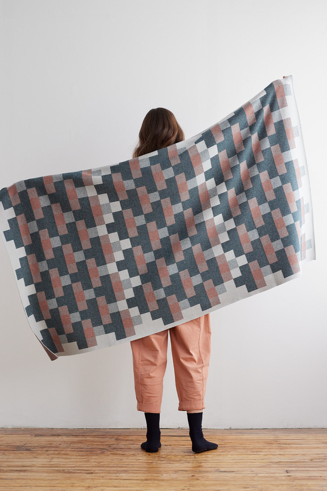 Blanket "Faro" - Ink & Rosehip