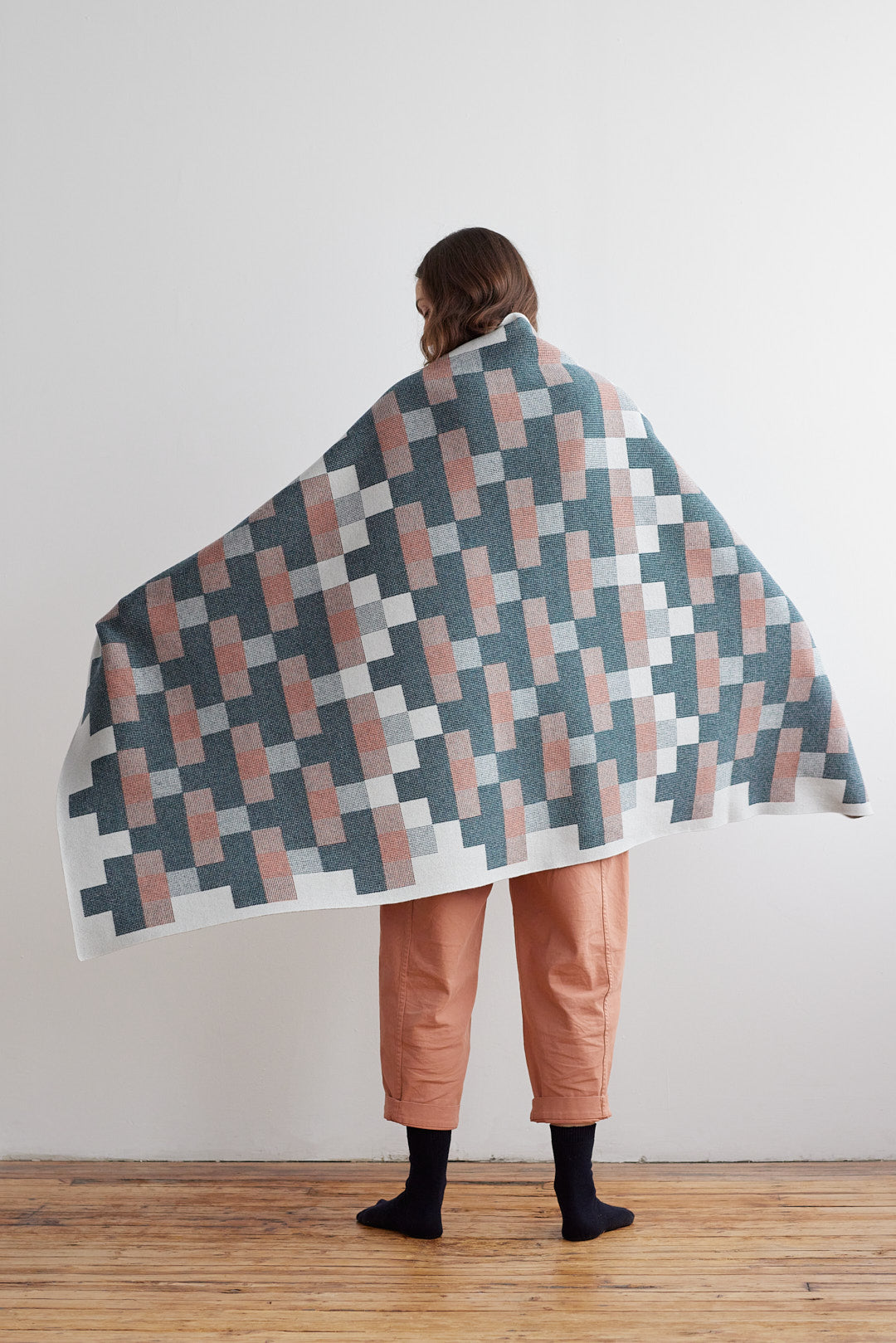 Blanket "Faro" - Ink & Rosehip