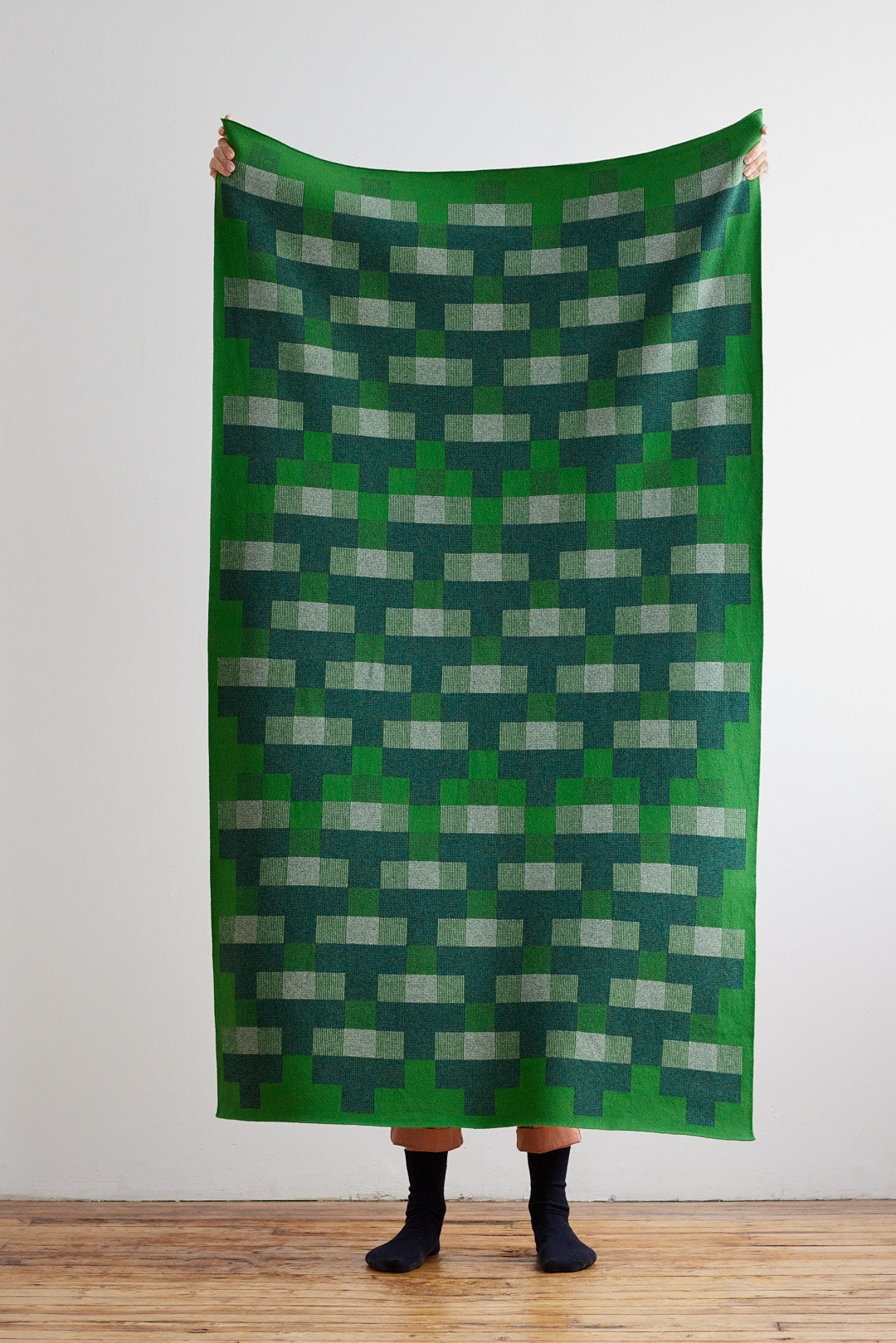 Blanket "Faro" - Oxide Green & Seashell