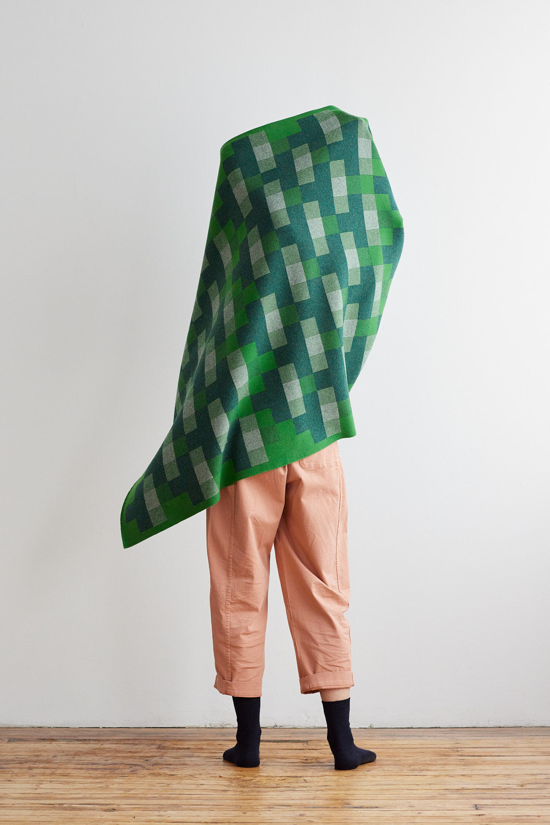 Blanket "Faro" - Oxide Green & Seashell