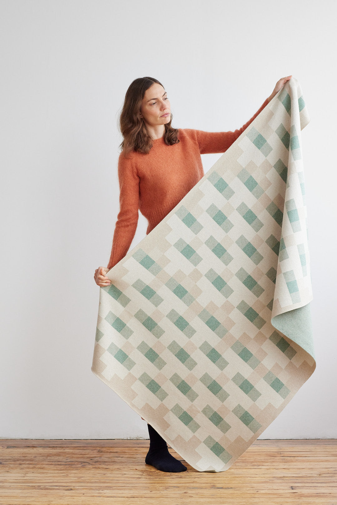 Blanket "Faro" - Oatmeal & Willow