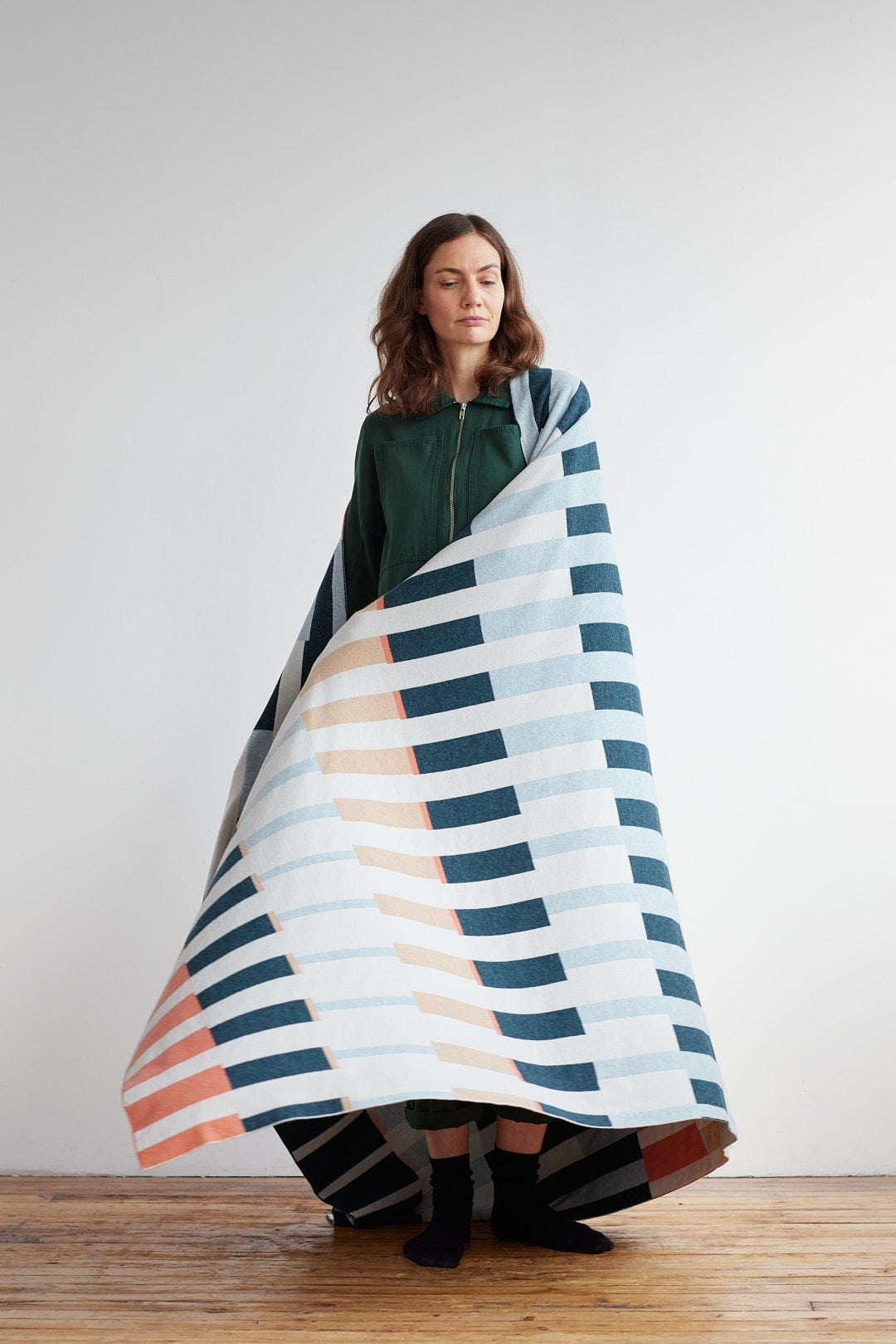 Bedthrow "Harbour" - Ink & Rosehip