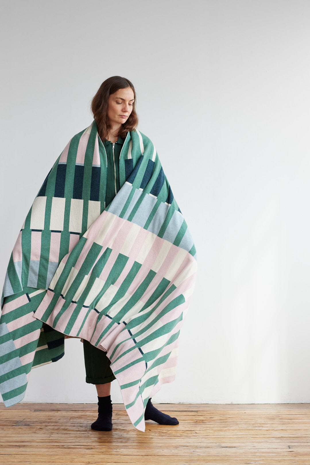 Bedthrow "Harbour" - Willow & Seashell