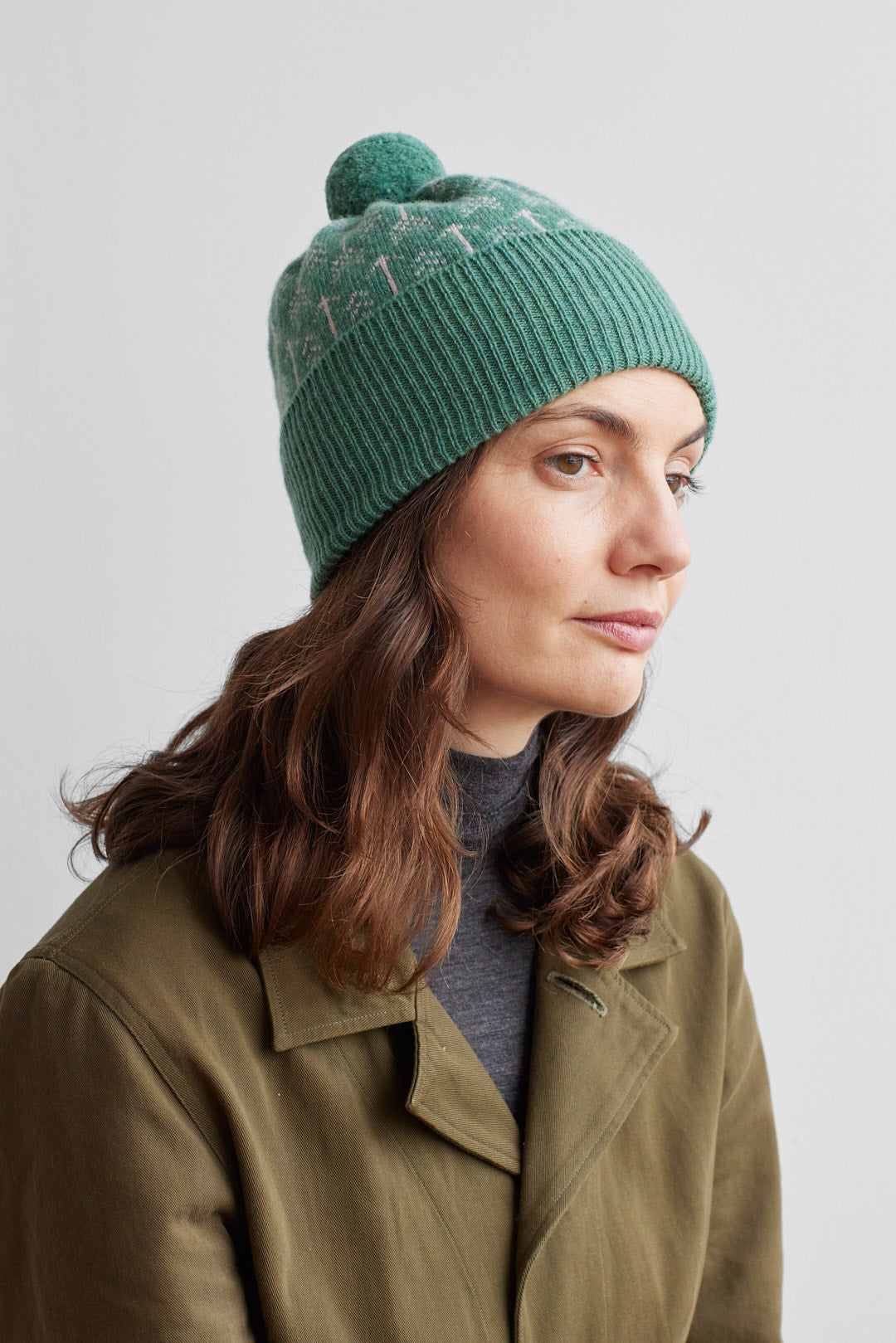 Pom Hat "Arrow" - Willow & Seashell