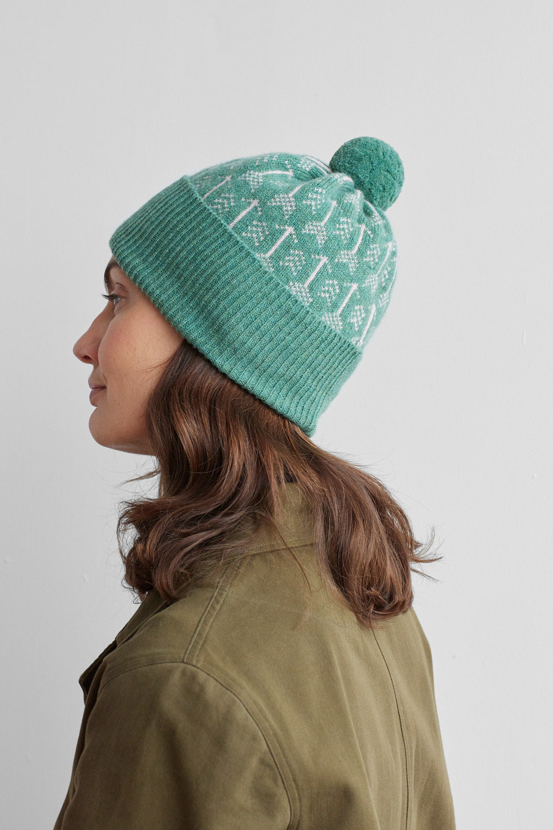 Pom Hat "Arrow" - Willow & Seashell