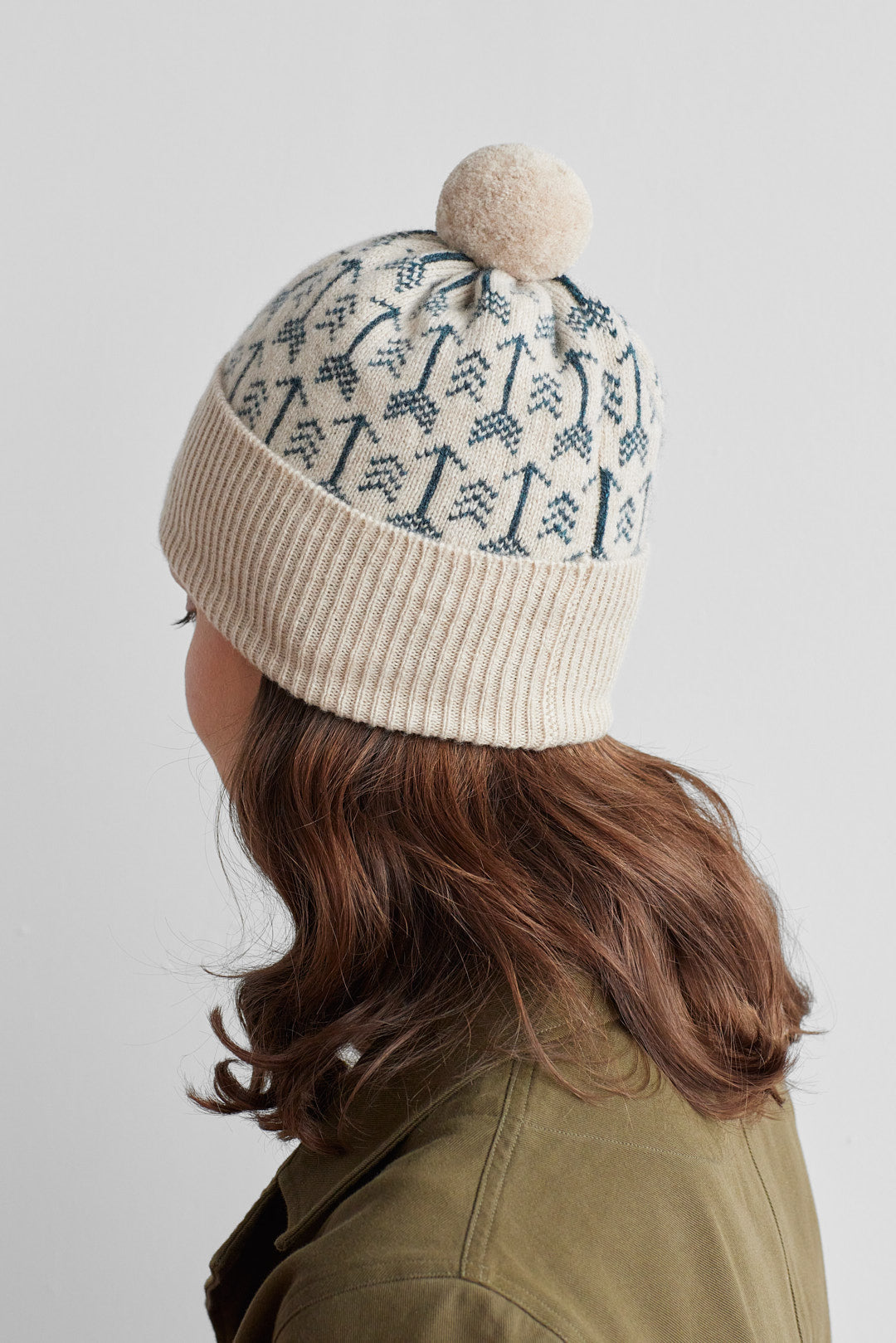 Pom Hat "Arrow" - Oatmeal & Ink