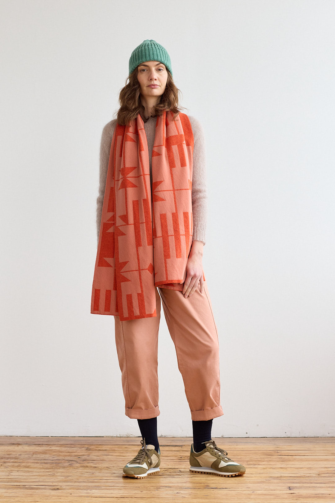 Scarf "Keel" - Rust & Rosehip