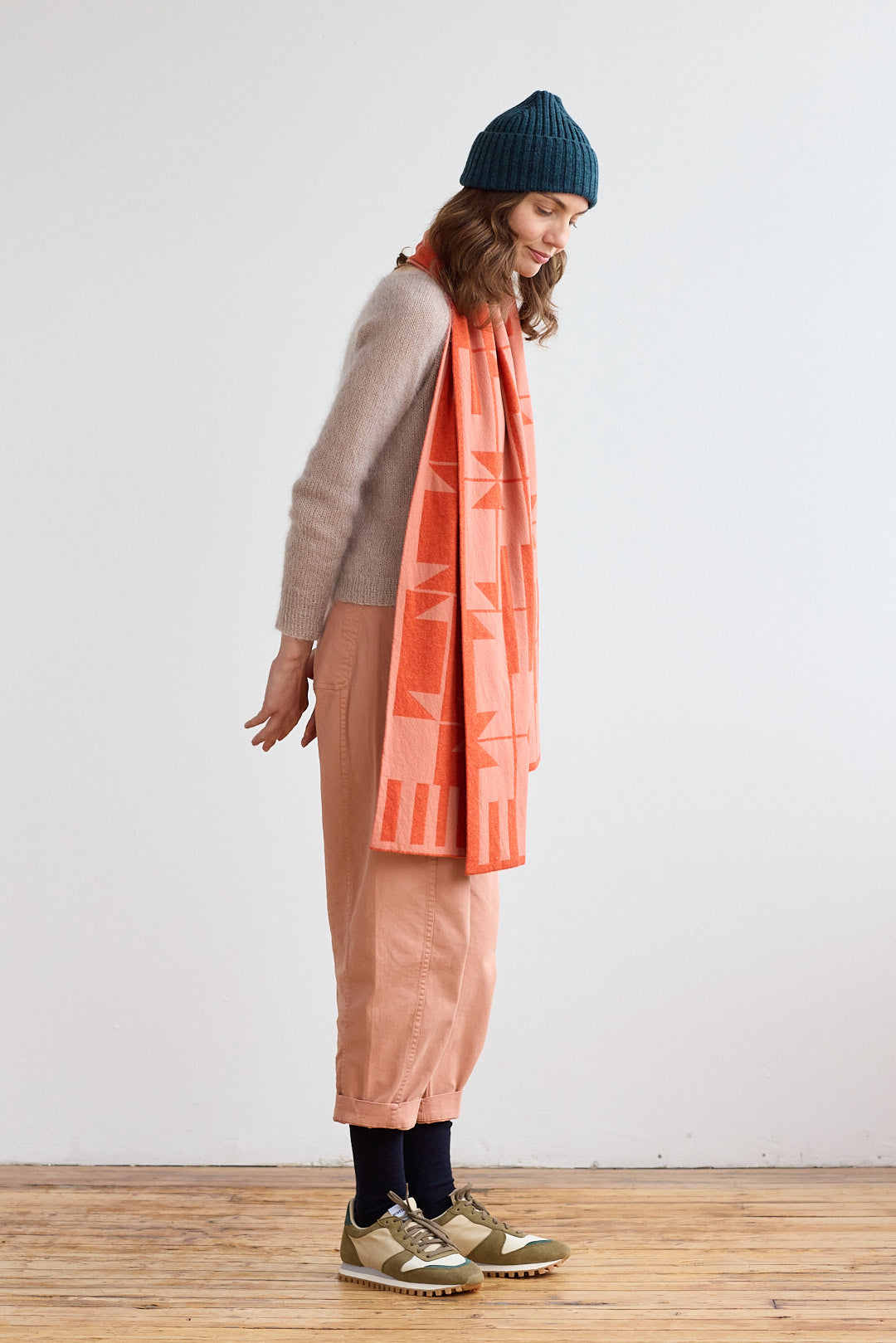 Scarf "Keel" - Rust & Rosehip