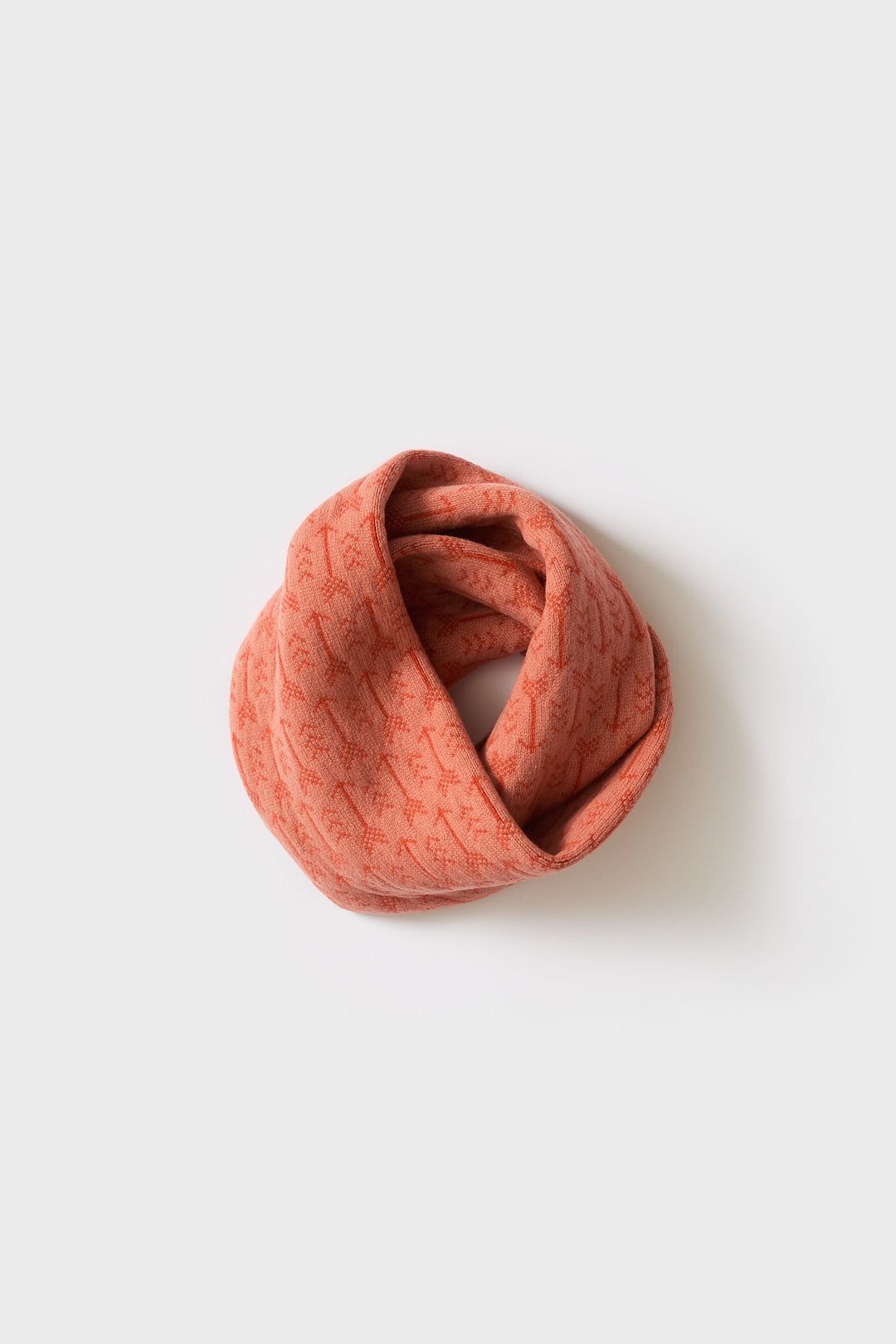 Circle Scarf "Arrow" - Rosehip & Rust