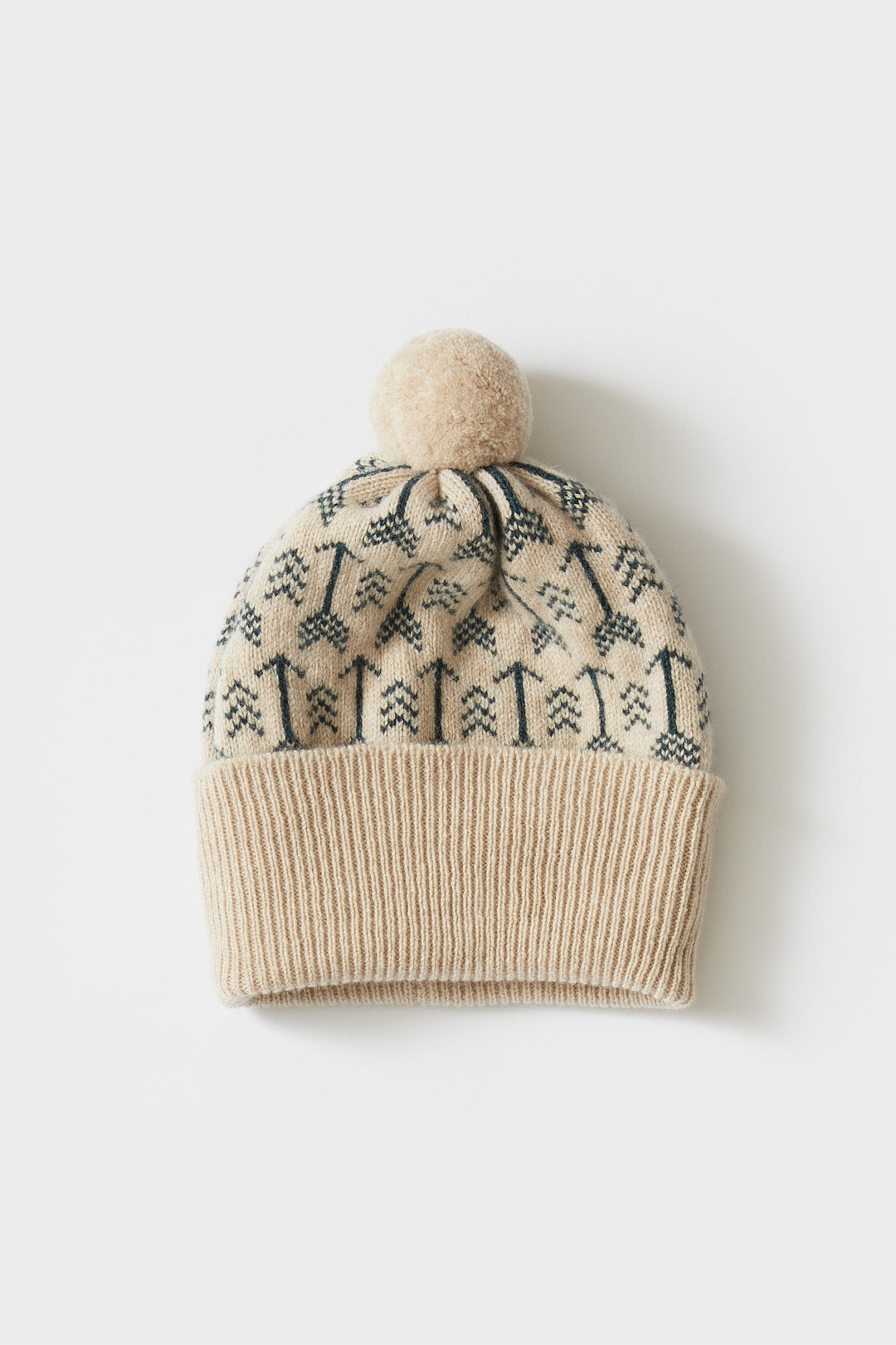 Pom Hat "Arrow" - Oatmeal & Ink