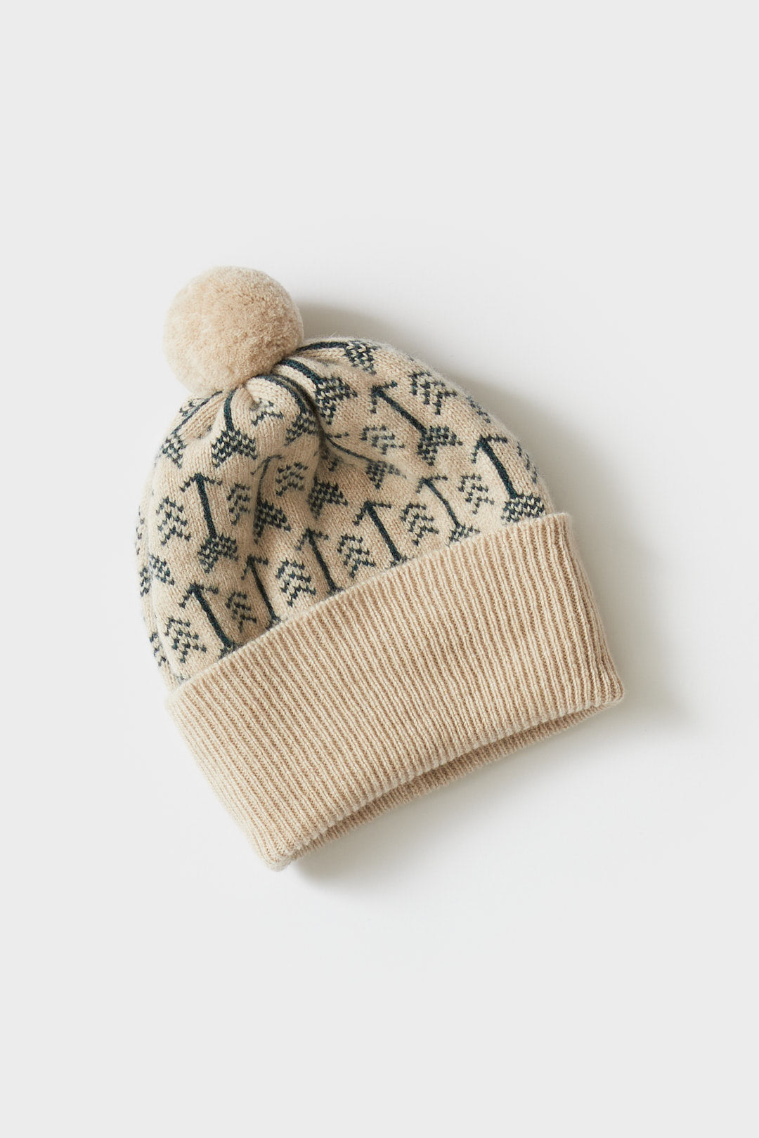 Pom Hat "Arrow" - Oatmeal & Ink