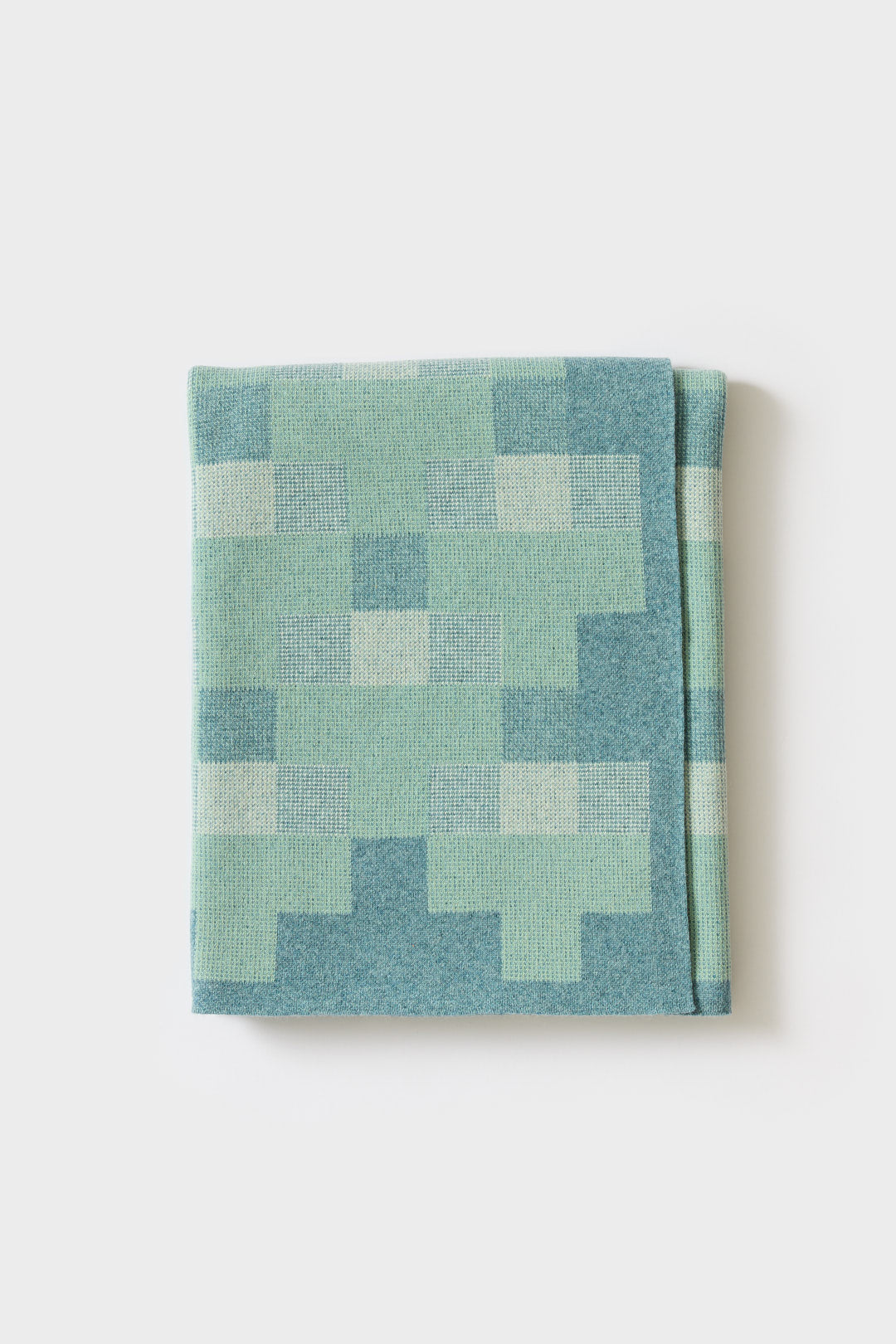 Blanket "Faro" - North Sea & Eggshell