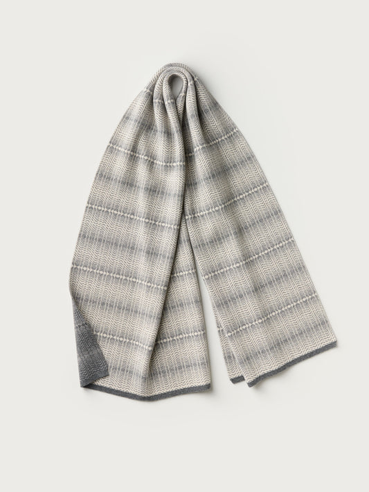 Scarf "Brackish" - Almond & Wolf Grey