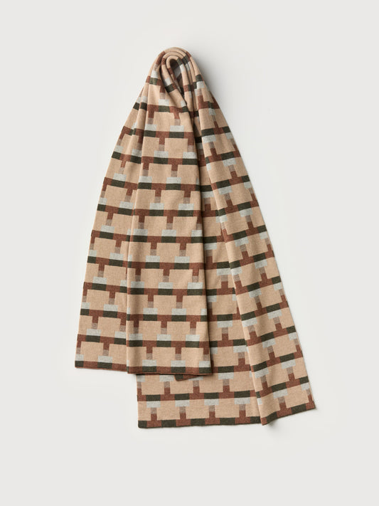 Scarf "Basket" - Barley, Hazelnut & Nettle