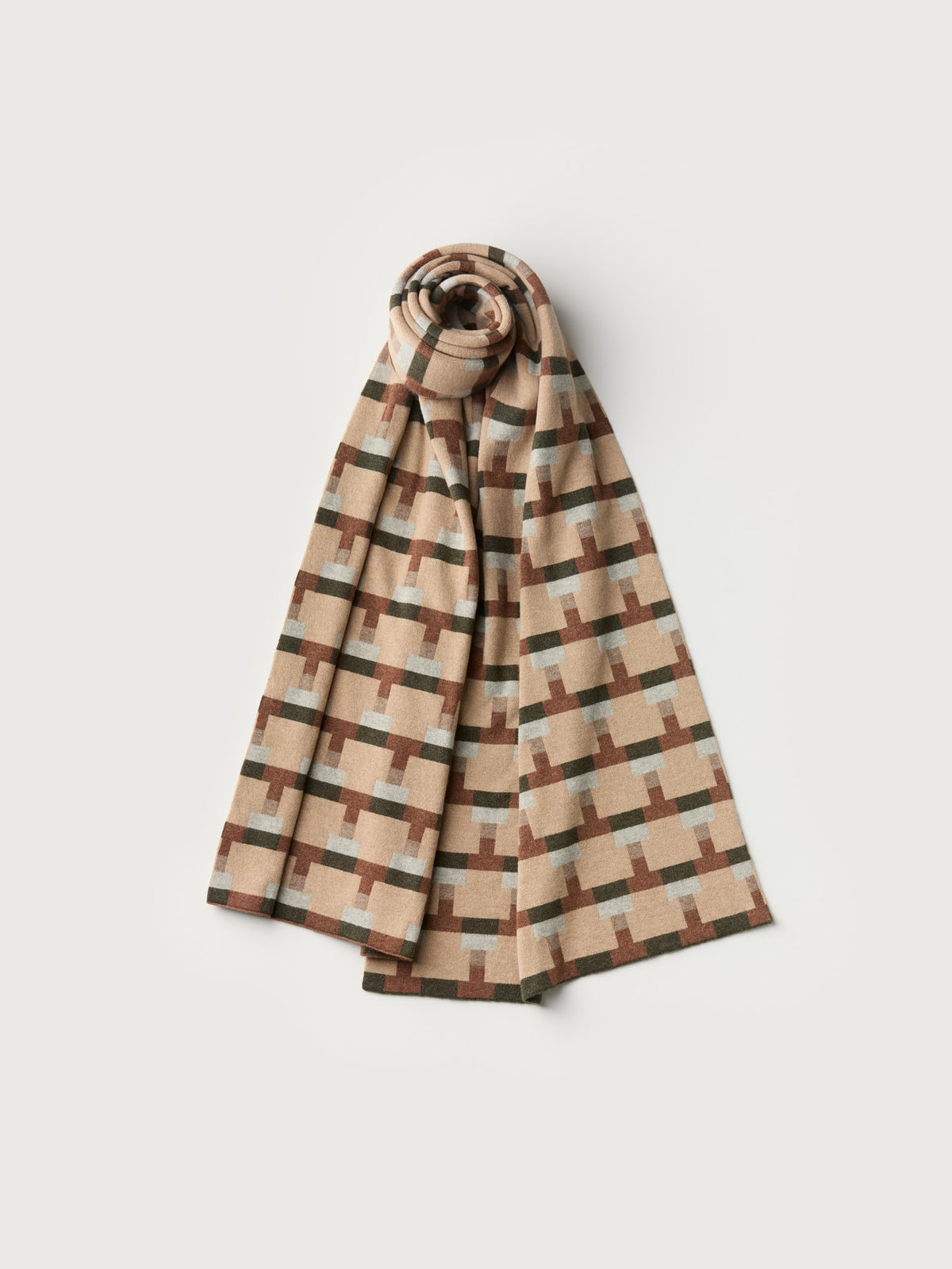 Scarf "Basket" - Barley, Hazelnut & Nettle