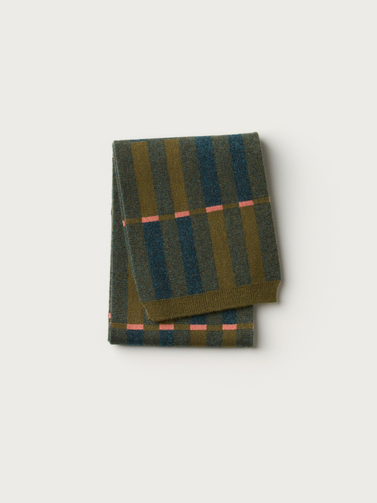Small Scarf "Garden" - Olive & Ink