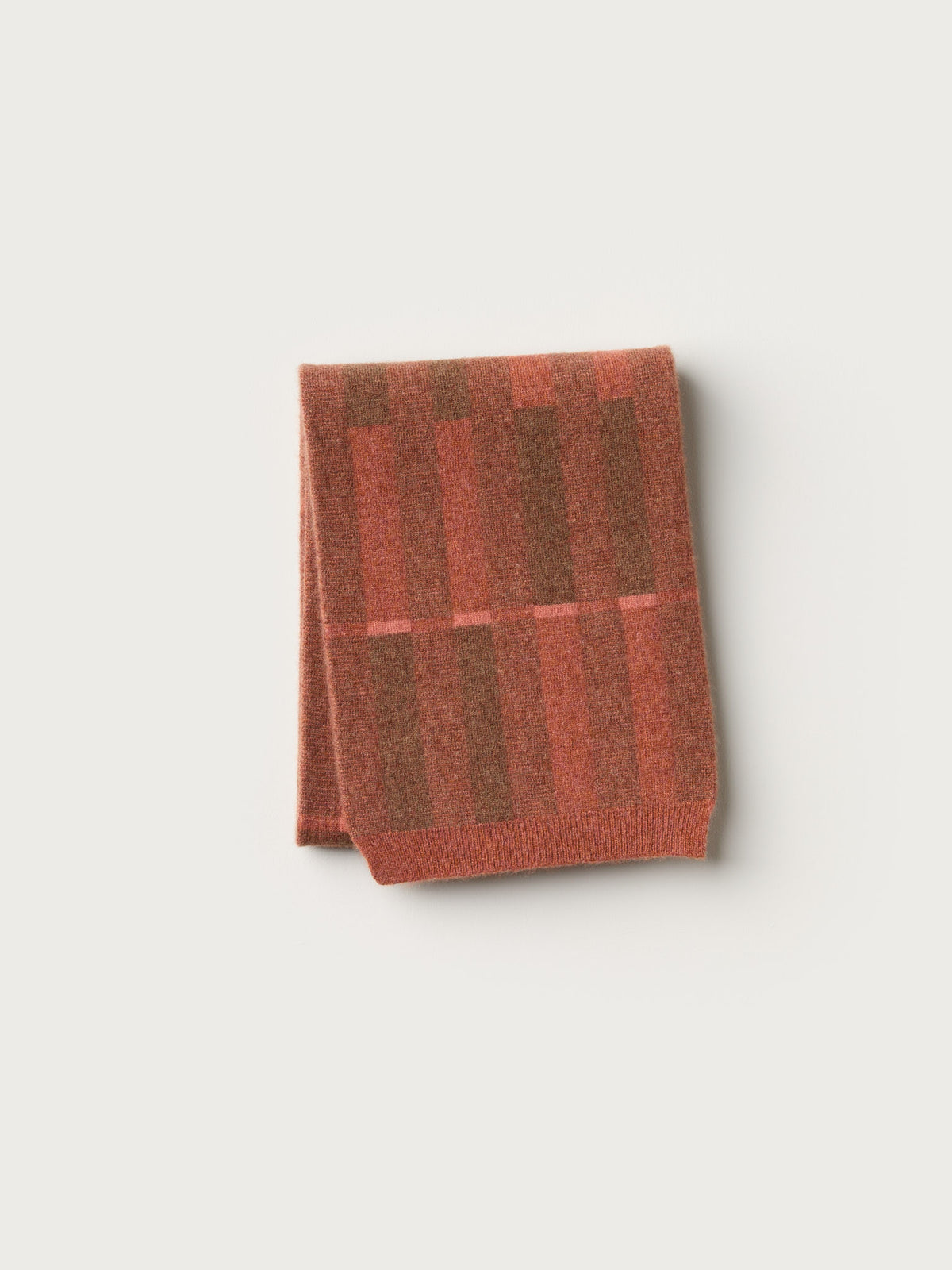 Small Scarf "Garden" - Iron Oxide & Hazelnut