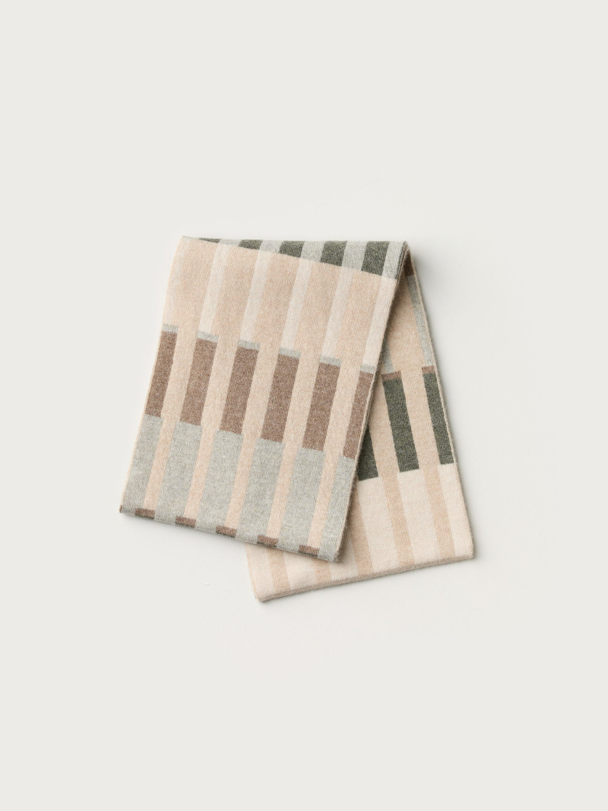 Circle Scarf "Harbour" - Oat, Moss, Birch