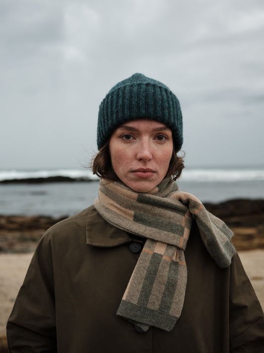 Small Scarf "Garden" - Barley & Moss