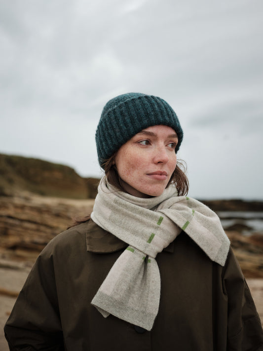 Small Scarf "Garden" - Birch & Swansdown