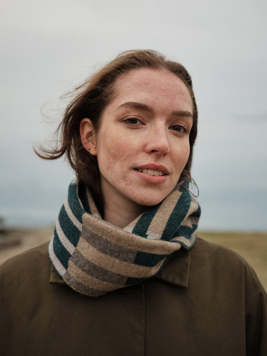 Circle Scarf "Harbour" - Ink, Hare, Wren