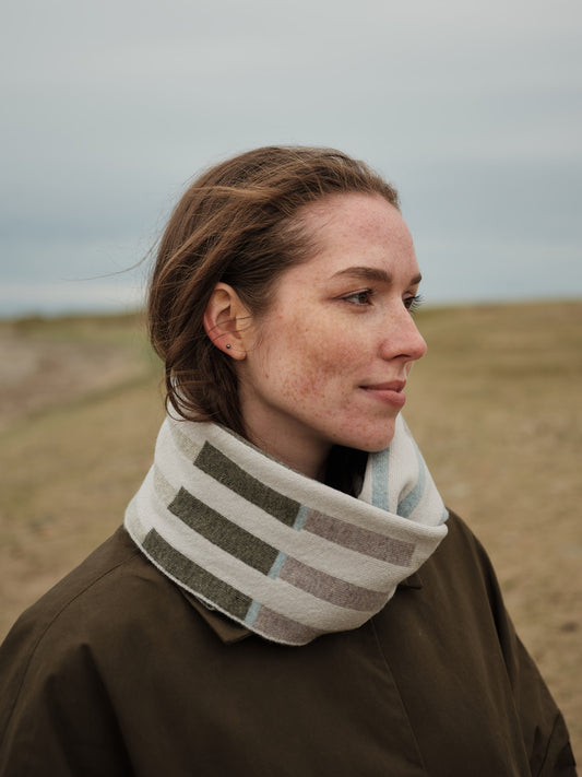 Circle Scarf "Harbour" - Paper, Moss, Haar