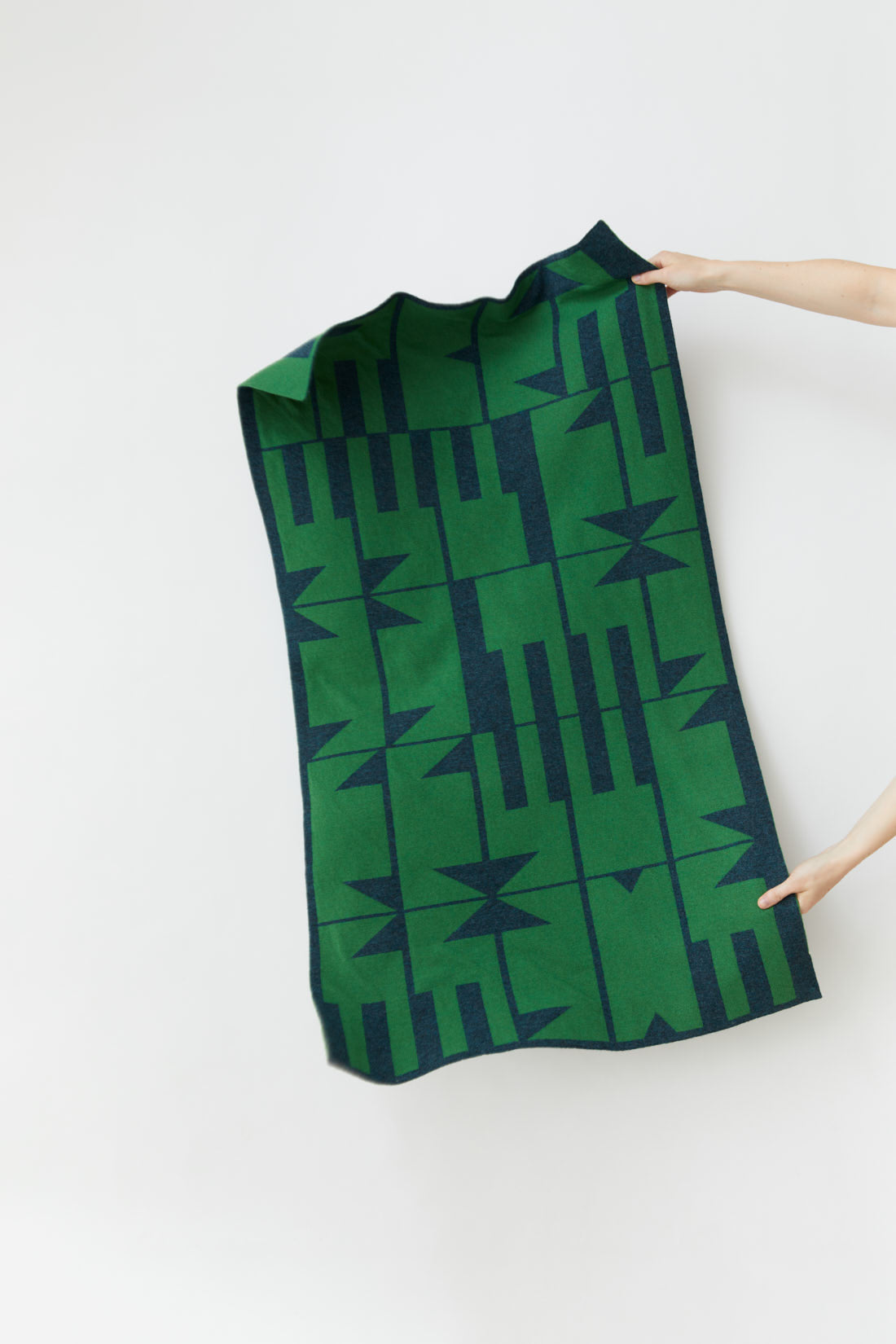 Mini Blanket "Keel" - Ink + Oxide Green